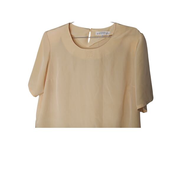 Givenchy Glamour Yellow Logo Blouse Japan Size 15 Fits Large Vintage - Picture 4 of 12